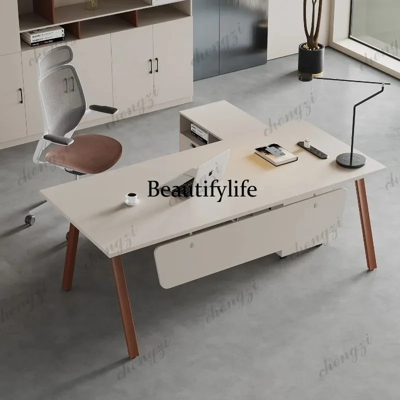 K153 Boss table, fashionable office furniture, modern minimalist office supervisor, manager, office desk and chair combination