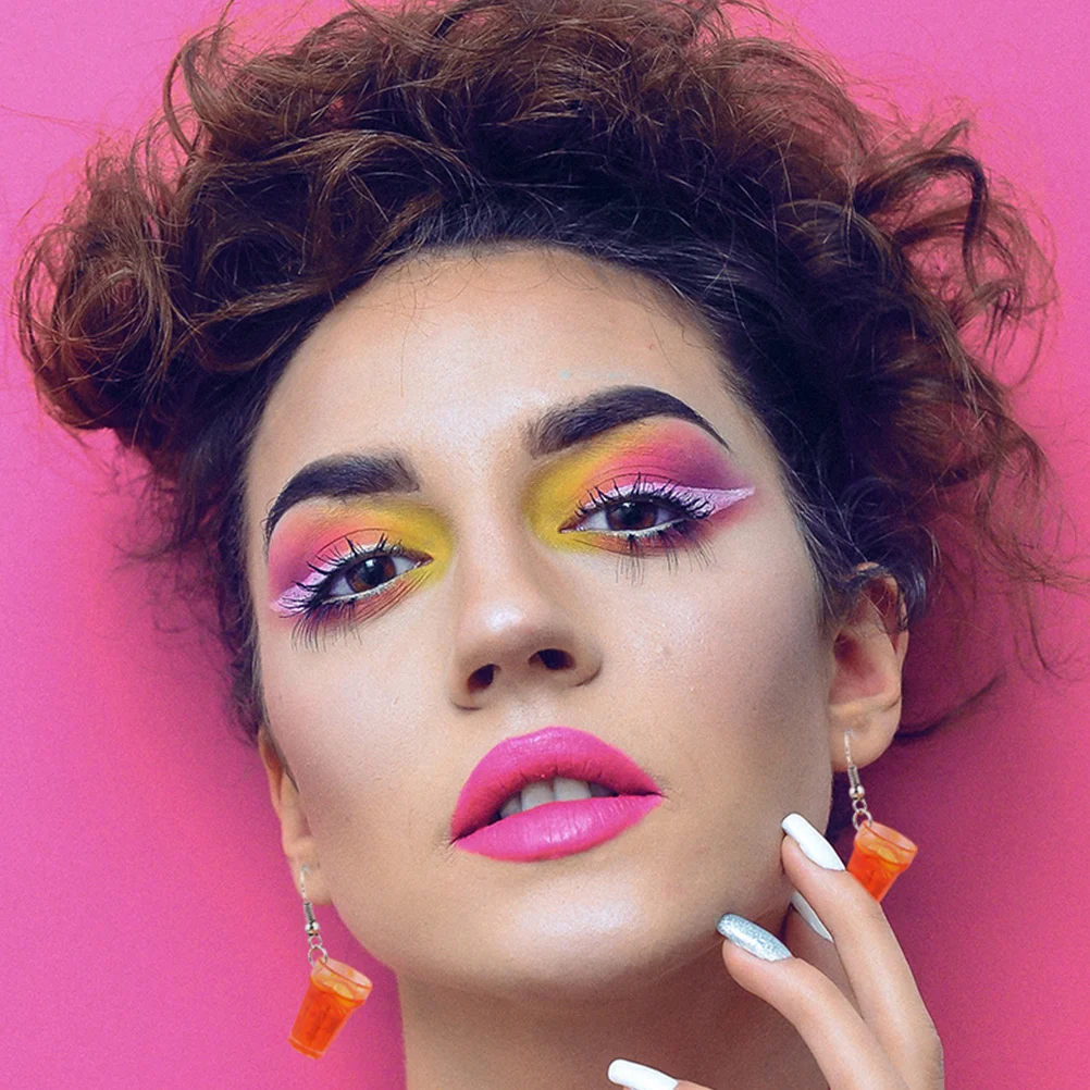 

Summer Earrings For Women Cute Cup Pendant Dangler Fruit Earring Mini Glass Jewelry Decor Ear Accessories