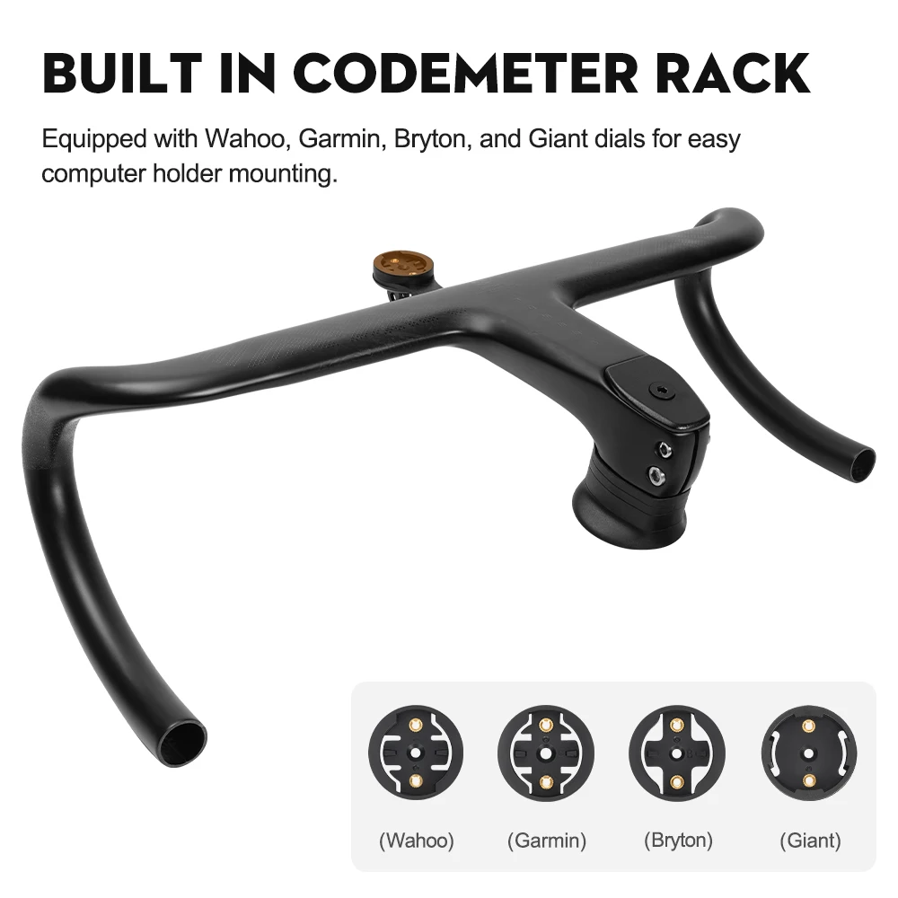 TOSEEK Carbon-Lenker, Rennrad-Carbon-Lenker, T700 Carbon-Integrallenker, Di2 Fahrradzubehör, Carbon-Drop-Bar – Detail 4