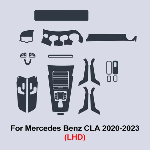 Защитная Пленка Из ТПУ Для Интерьера Mercedes-Benz CLA 2020-2023, Самовосстанавливающаяся, Прозрачная, От Царапин