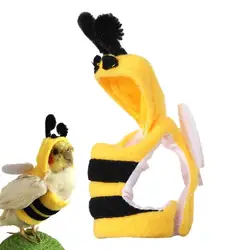 Bird Clothes Parrot Bee Costume Pet Small Animals Clothes Bee Shaped Hoodie Soft Skin Friendly Pet Bird Suit For Parrots Budgie