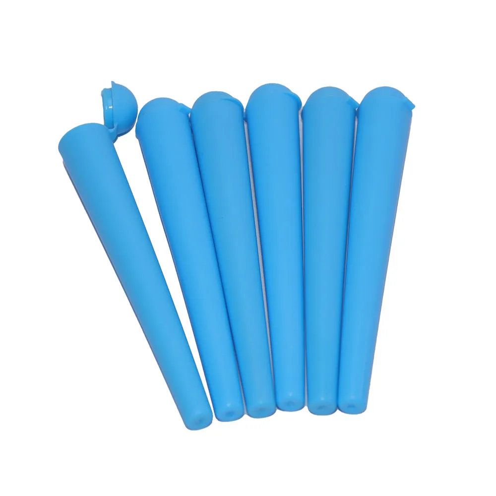 6 عبوات من أنابيب التخزين البلاستيكية على شكل مخروطي - طول 12 سم، لون خالص مع غطاء قلاب من قطعة واحدة، مقاوم للرطوبة والضغط