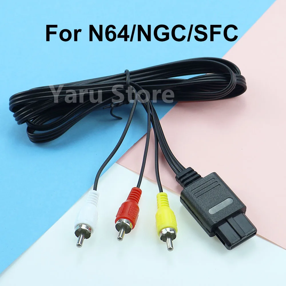 For N64/GameCube 1.8M 6FT Accessories For Nintendo 64/NGC/SFC AV Audio Video A/V TV Cable Cord Wire Adapter Audio Converter - view 6