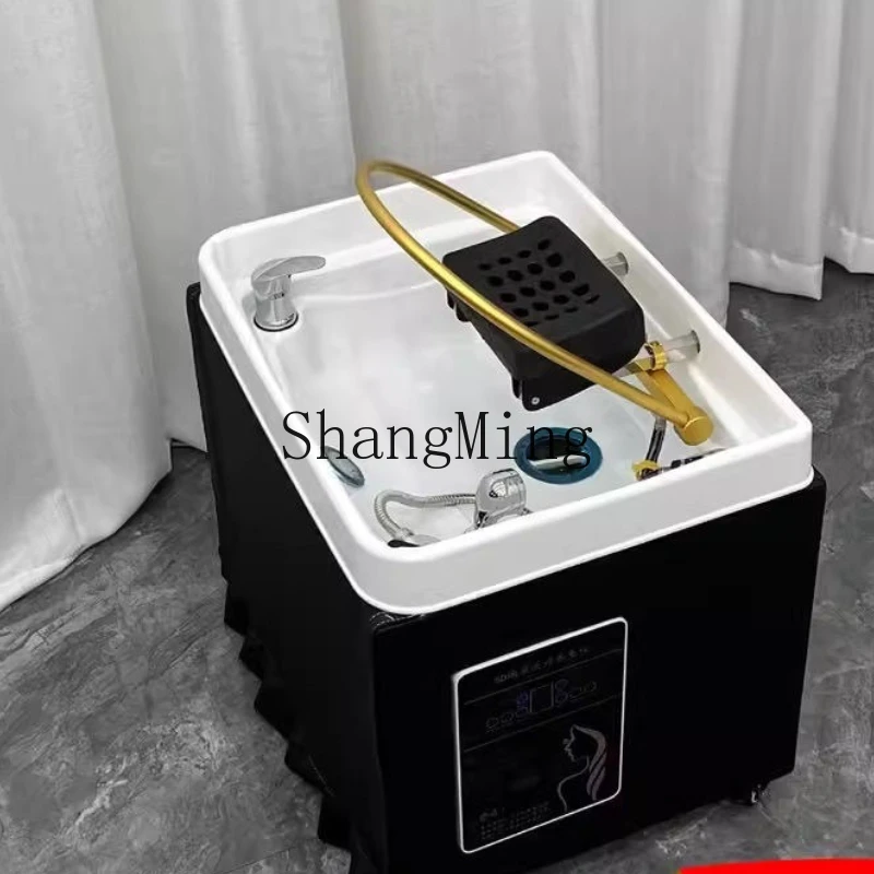 

FG water circulation hair care and beauty salon fumigation special matching grafting integrated mobile head treatment bed