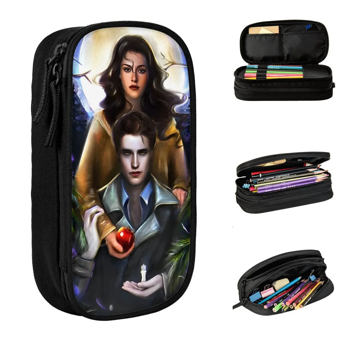 The Twilight Saga Bella Edward Pencil Case Movie Pen Box Pencil Bags Girl Boy Large Storage Office Cosmetic Pencilcases