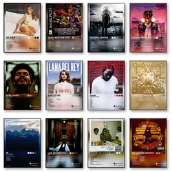Rap Music Album Cover Male Female Singer Poster Aesthetic Rapper Hip Hop Rock Canvas Wall Art Ideal for Room Decor No Frame
