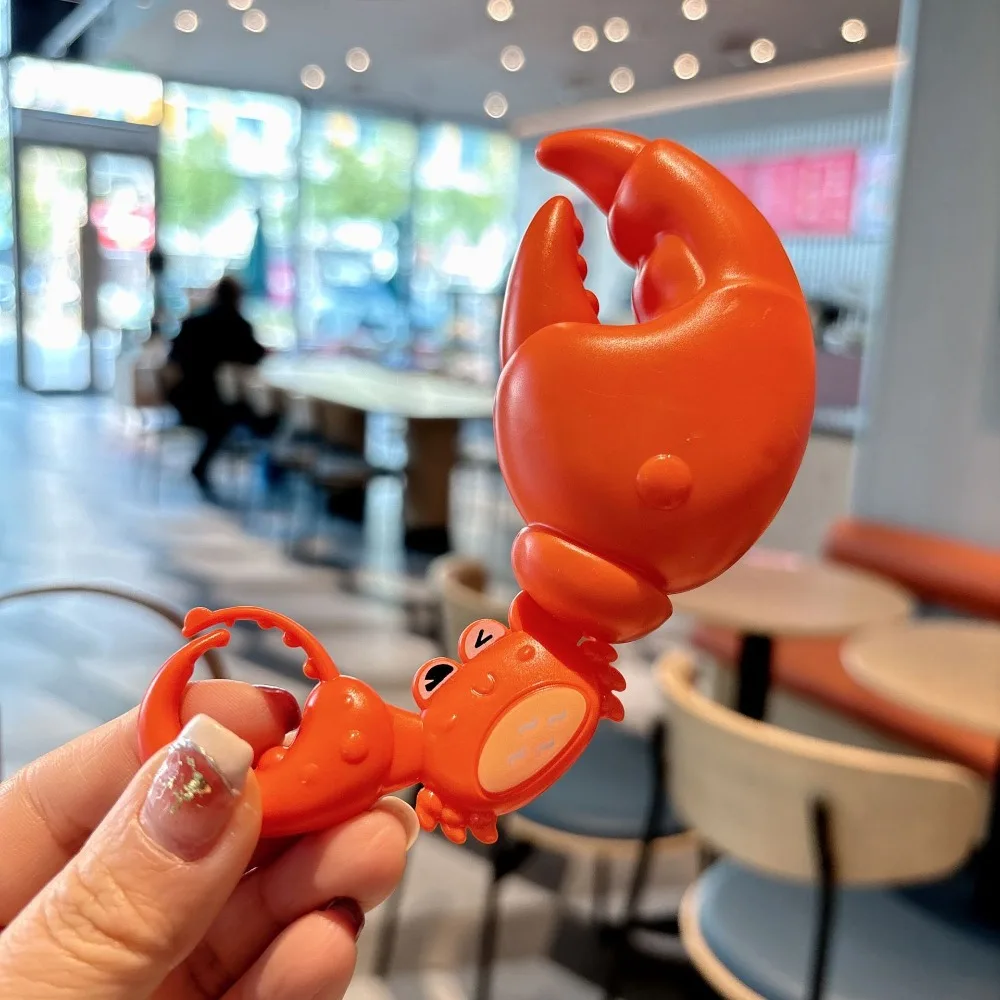 Cartoon Animals Crab Claw Bite Hand Toy 3D Crafts Funny Lobster Key Pendant Key Decoration Kawaii Pull String Crab Keychain