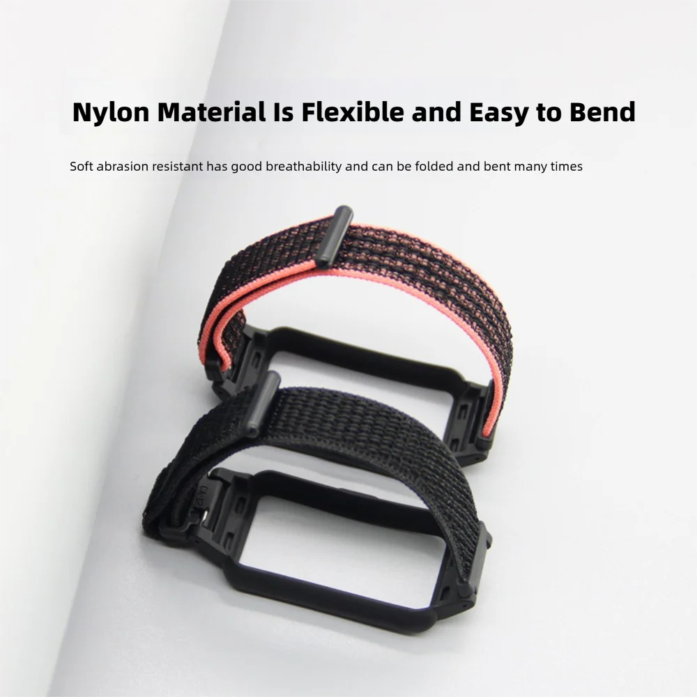 لـ Honor Band 7/6 Huawei Band 7/6/6Pro حزام ساعة بحلقة وحافظة ناعمة سريعة الإصدار من النايلون الرياضي الساعات الذكية