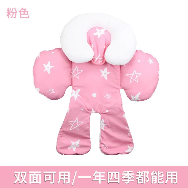 Coussin de siège de sécurité pour voiture de bébé, doublure de siège de poussette, oreiller, matelas, coussin de soutien complet du corps, universel pour nouveau-né, hiver et été