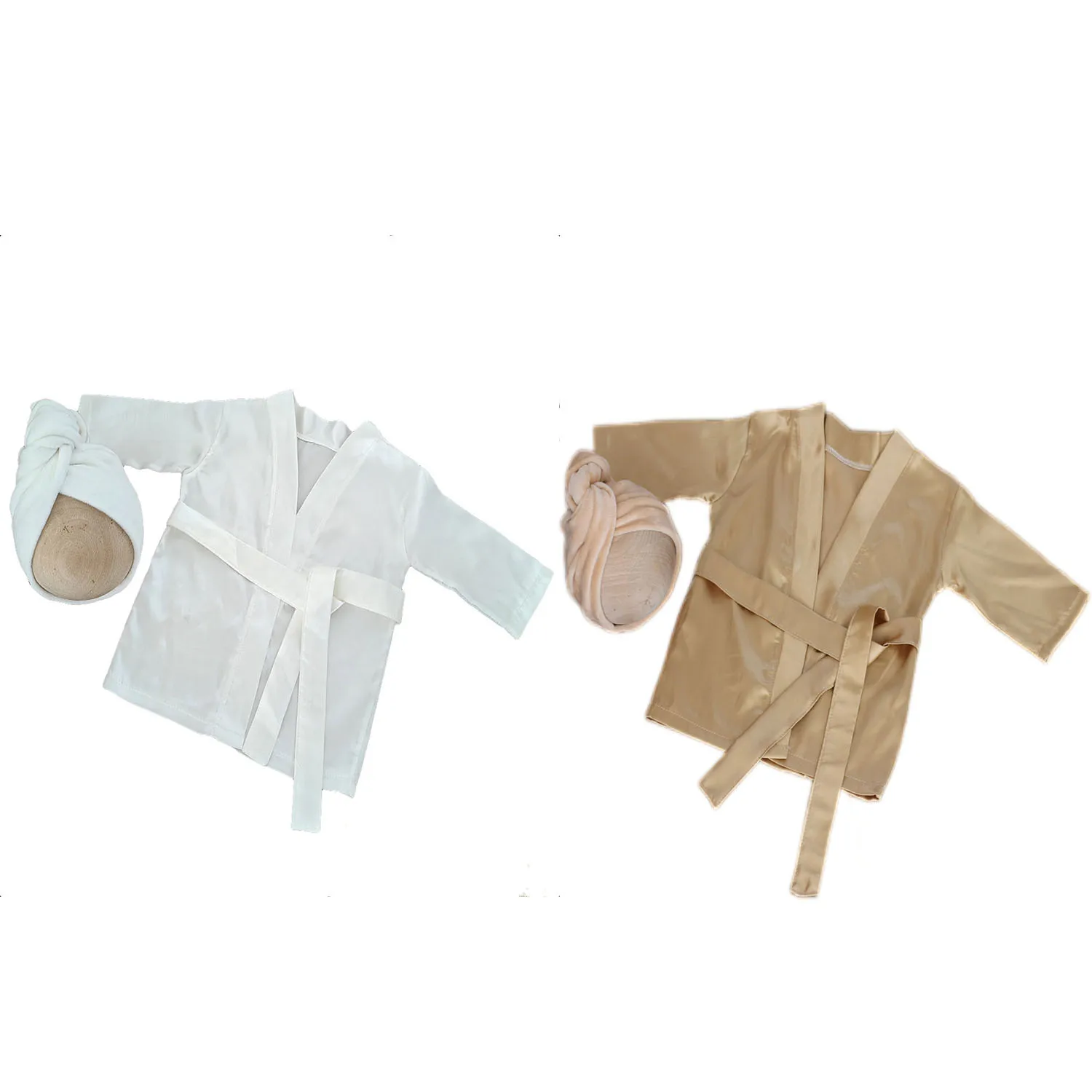 Newborn Photography Outfit Set Infant Bathrobe Towel Set Baby Boys Girls Robe Costume Clothing