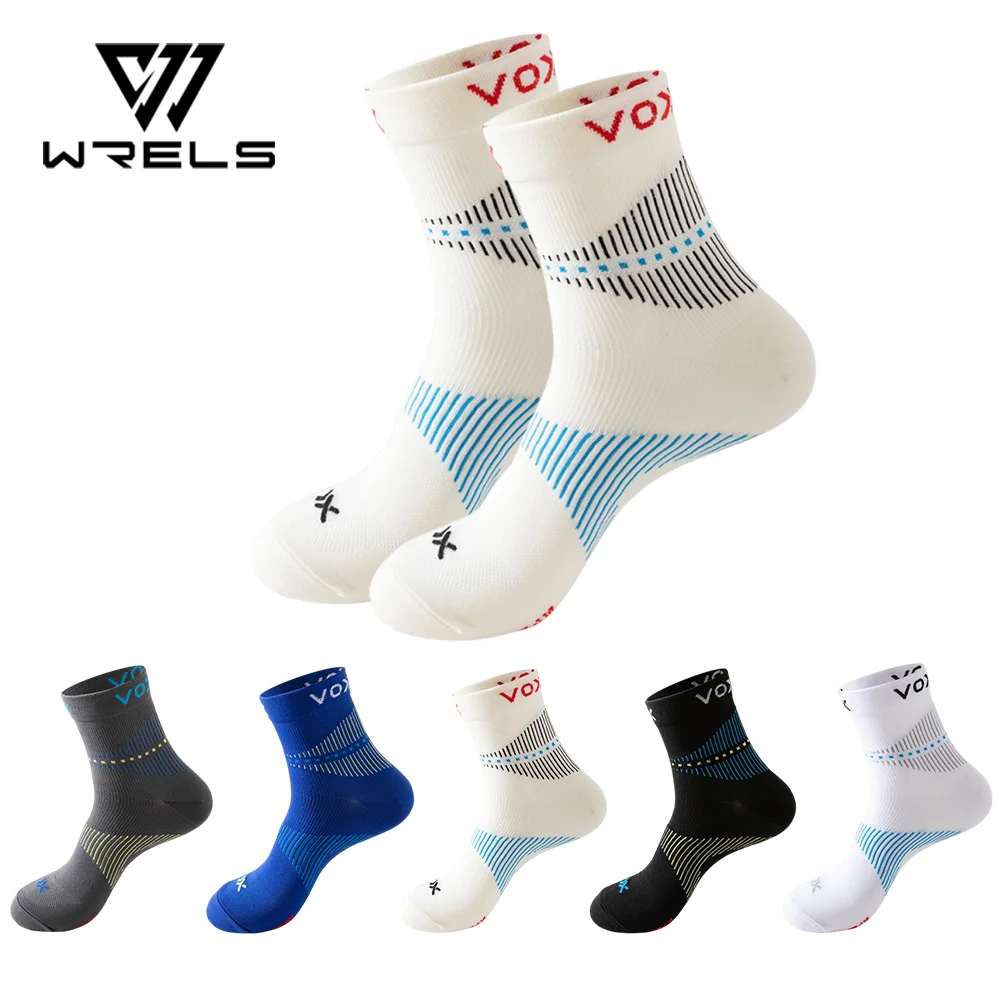 Athletic Sock Cushion - WRELS 1/2/3足セット ランニング用スポーツソックス 滑り止め付き アンクルコンプレッション ハイキングソックス