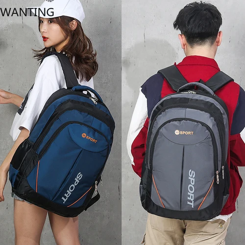 Imagen 2 del producto Mochila para mujeres y hombres, bolso escolar de gran capacidad a la moda para niños y niñas, mochilas de viaje impermeables de nailon para estudiantes, bolsas para ordenador portátil