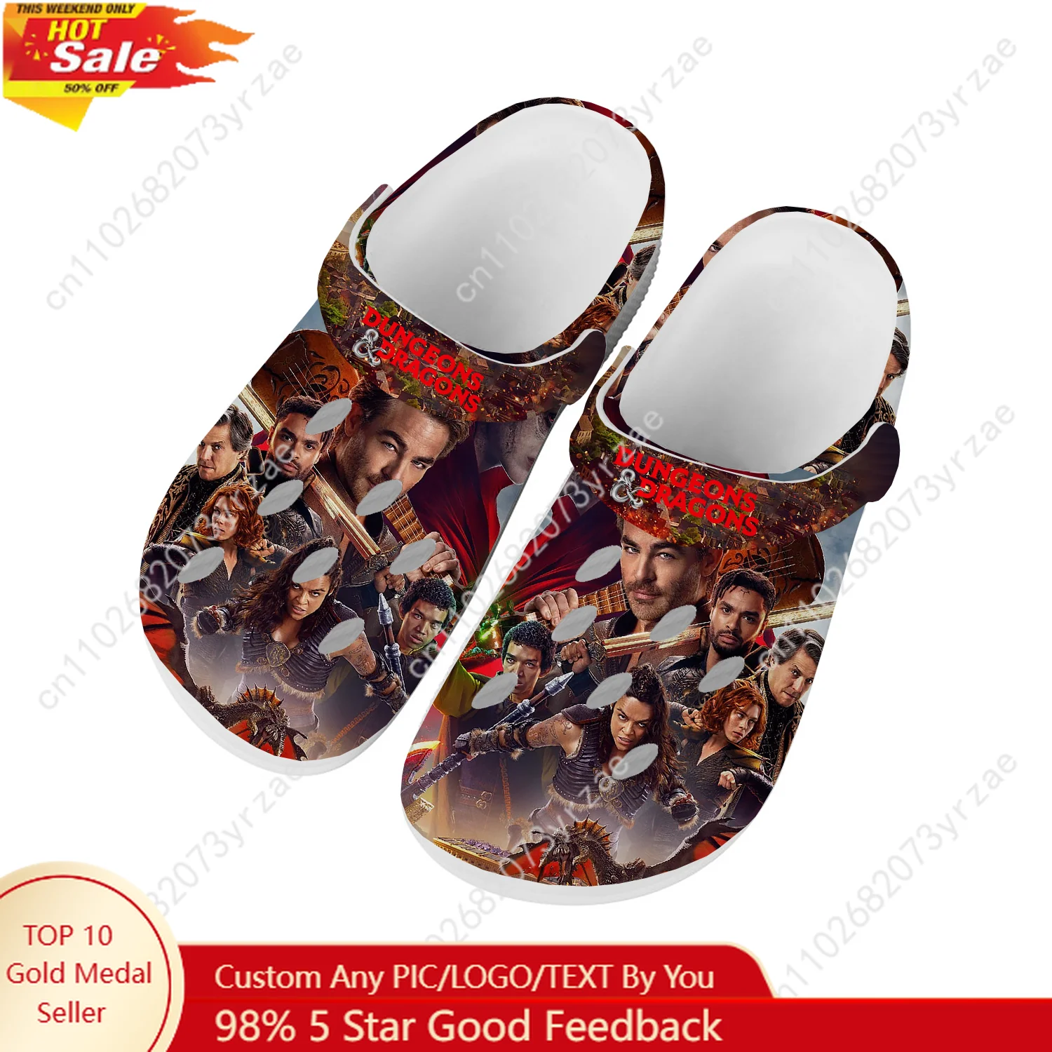 

Dungeons Dragons Home Sandal Hot Cartoon Game Men Women Teenager Fashion Built Water Shoes Garden Beach Custom Slippers Sandals