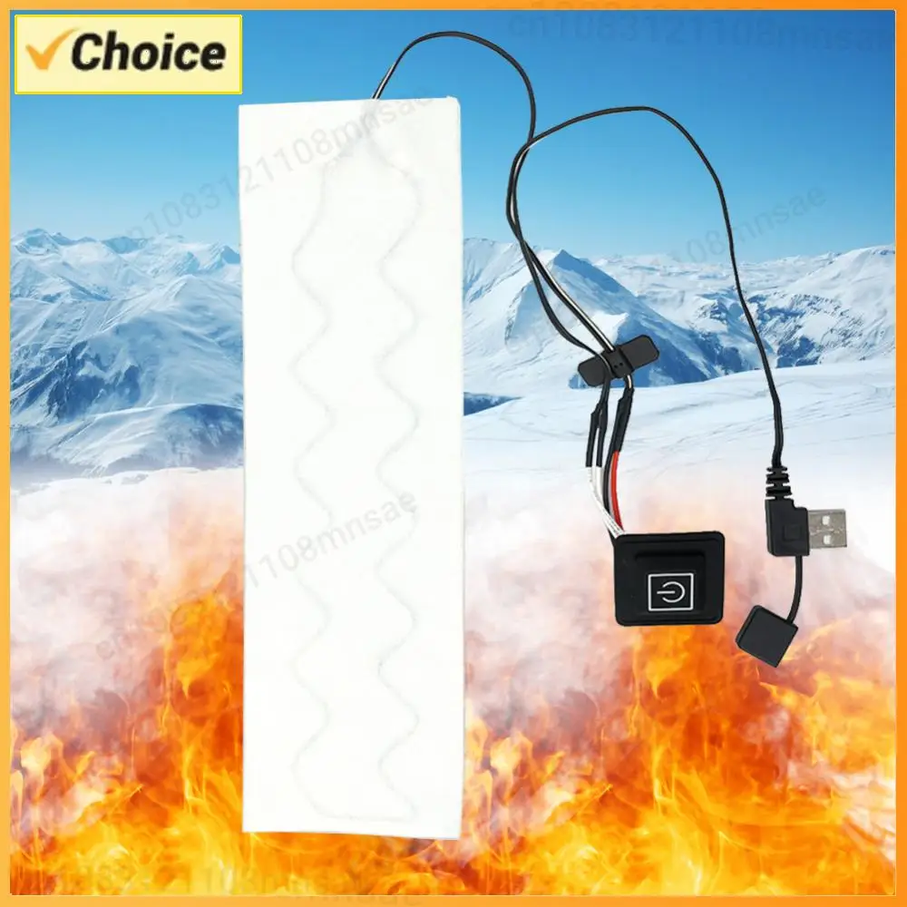 USB 전기 가열 패드 USB 전기 가열 재킷 가열 패드 방수 3단계 온도 조절기 야외 열 패드