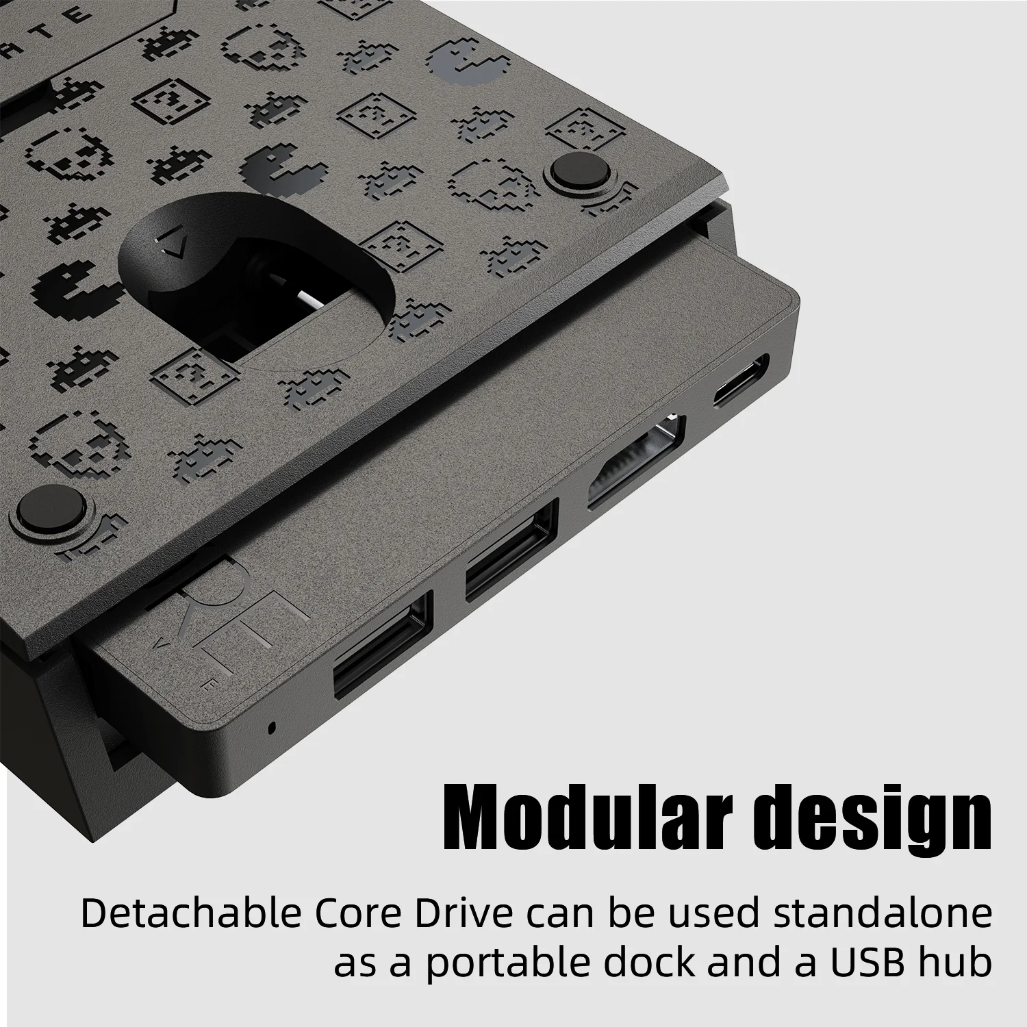 Savage Raven by Skull & Co. Jumpgate Dock 4k USB C Hub Portable Stand for Nintendo Switch OLED & switch 2 Dock Accessories