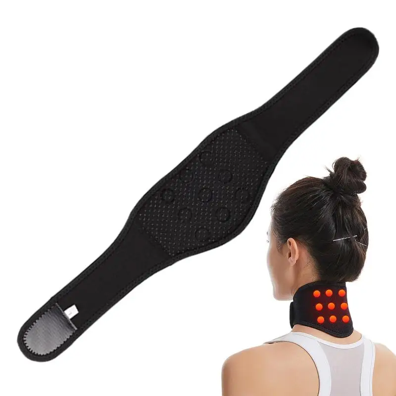 Neck Support Brace Neck Heat Pad Heating Warm Hot Compress Adjustable Magnetic Support Brace For Sleeping Relief Relaxation