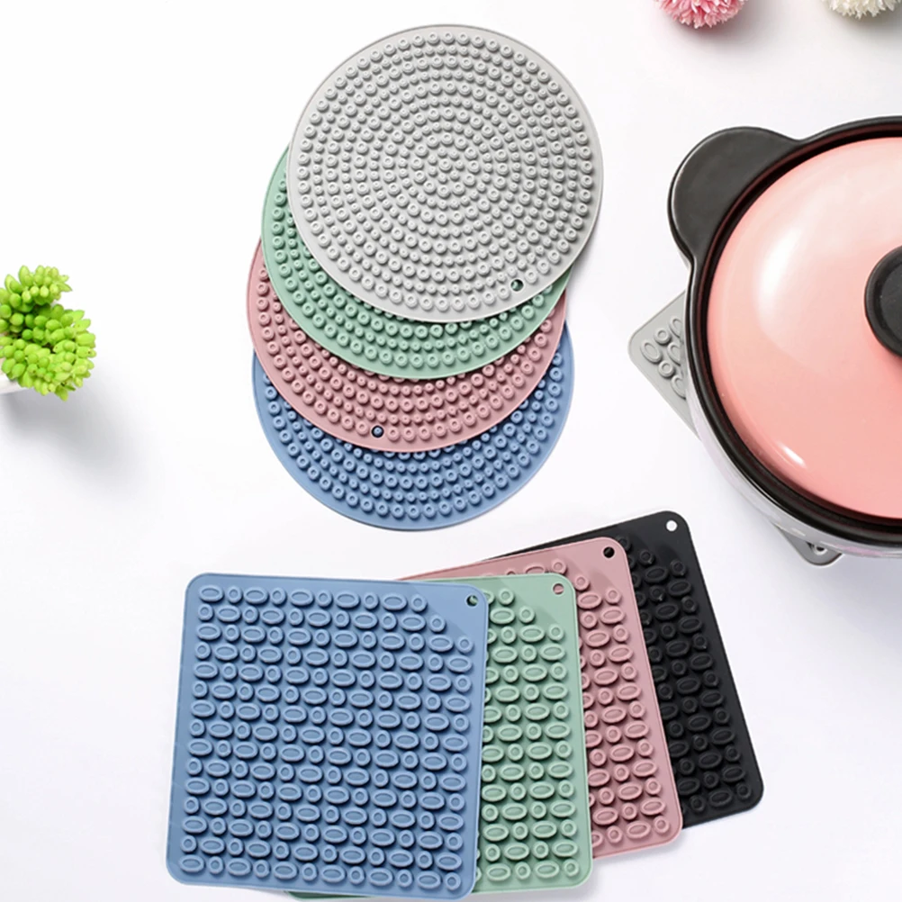 

2PCS Silicone Table Mat Crafts Cartoon Pan Cushion Bowl Waterproof Heat Resistant Kitchen Worktop Easy Clean Home Family