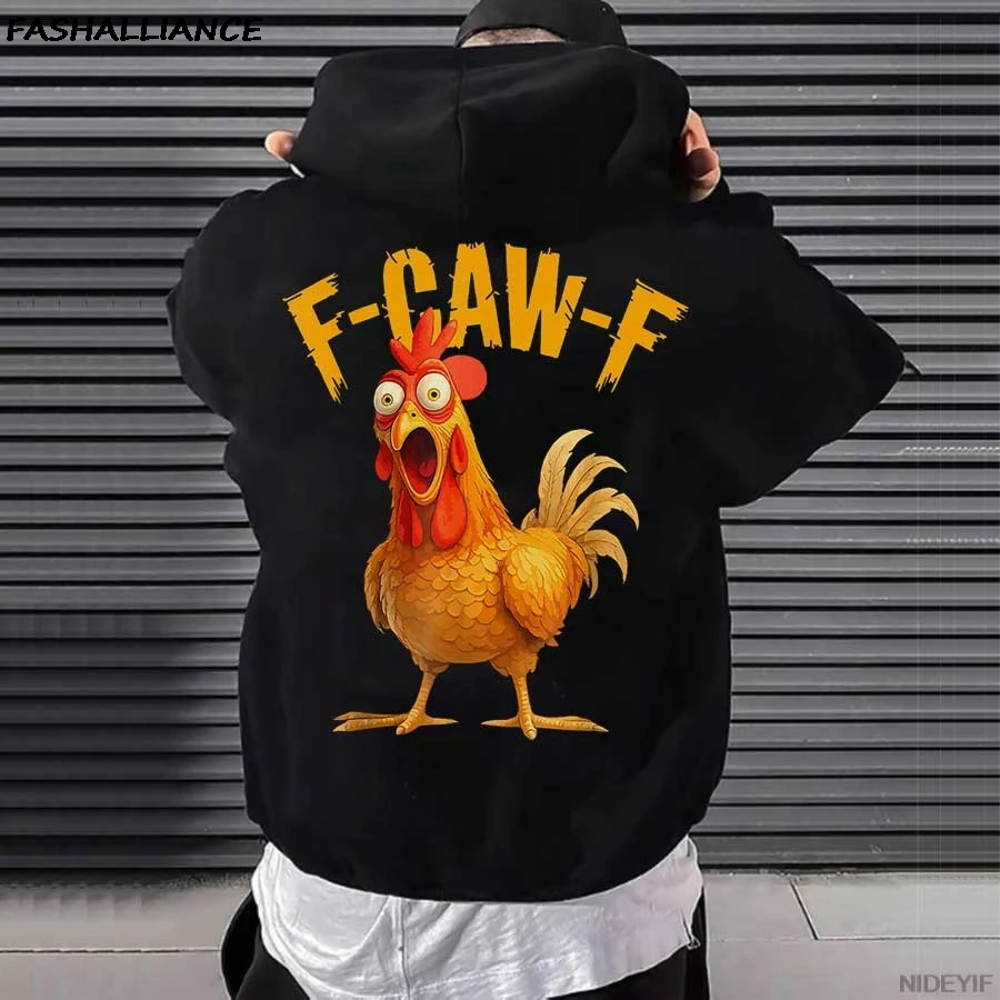 F Caw F Chicken Meme هوديي الرجال النساء البلوز الهيب هوب الشارع الشهير لينة عارضة البلوز تحذير قمم #4