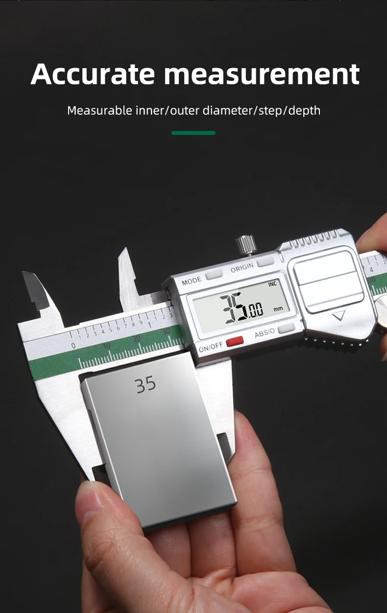 ET54 150 mm 0,01 mm elektronischer digitaler Messschieber, Edelstahl-Messschieber, Zoll mm Bruchanzeige, Mikrometer, digitales Lineal – Detail 4