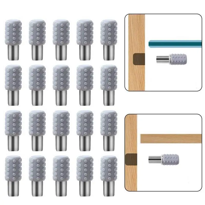 20pcs Partition Nail for Wardrobe Screw Cabinet Bracket Laminate Support Glass Stud Peg Multipurpose Fixing Accessories Cabinet