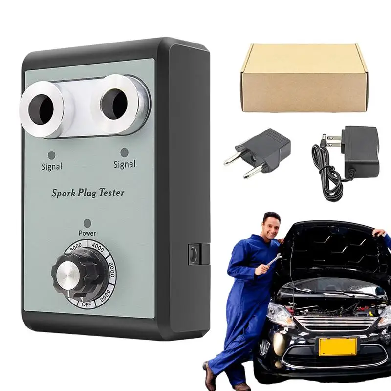 

Spark Plug Tester Safe Plug Analyzer Double Plug Ignition Tools Compact Precision Spark Tester For Family Cars