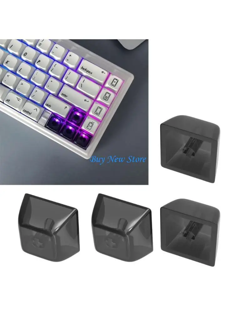 

20CE 4/20Keys XDA Profile 1U 1X Transparent Crystal Blank Keycaps for MX Switches Gaming Keyboard DIY Gift for Game Lovers