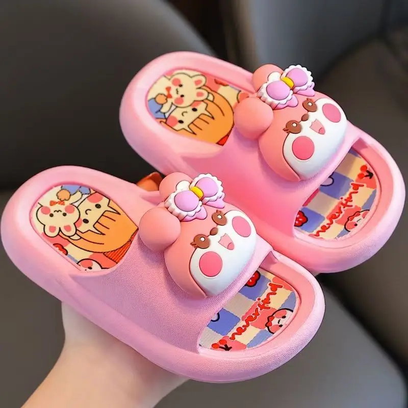 Summer Children's New Cartoon Slippers Boys Girls Soft Sole Non Slip Anti Odor Home Slipper Bathroom Slippers Outdoor Slippers