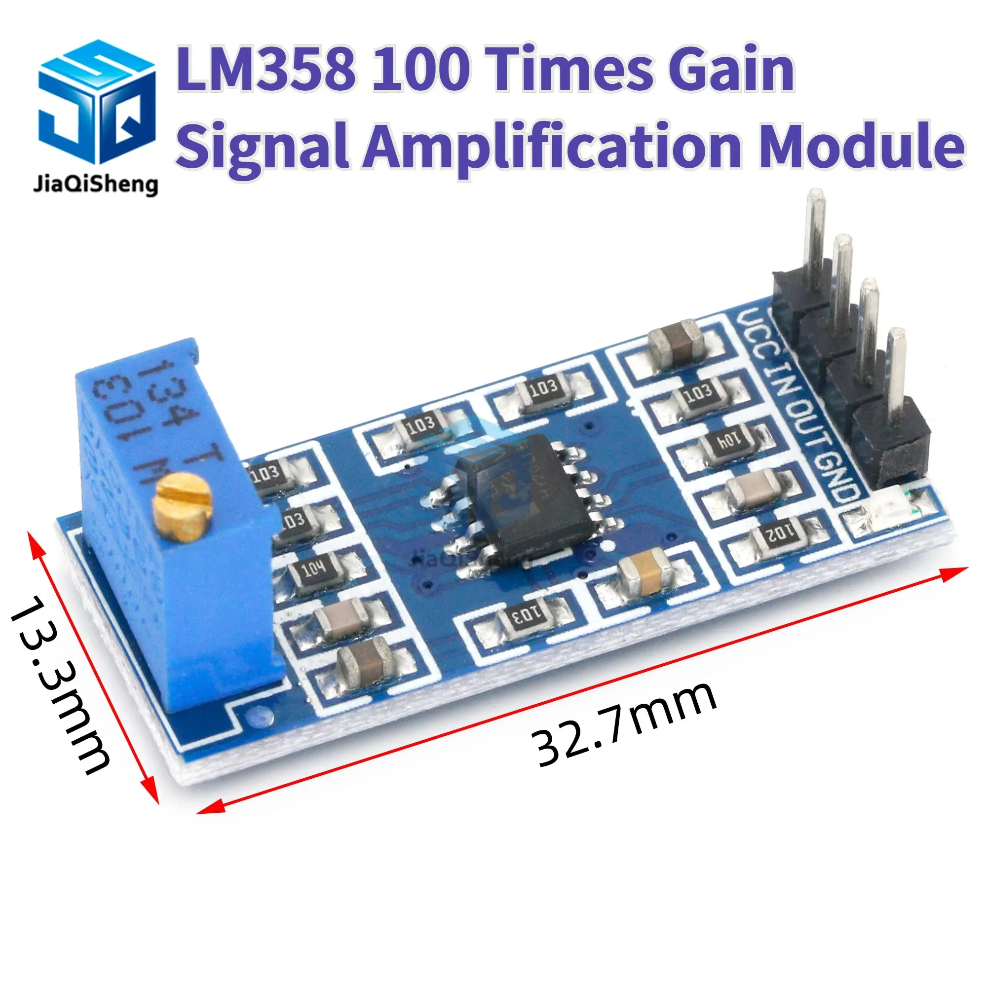 1PCS NEW LM358 100 Times Gain Signal amplification Module Operational amplifier Module