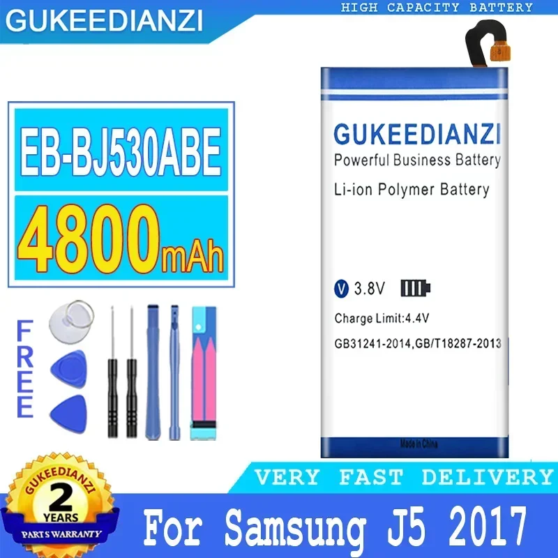 GUKEEDIANZI Battery EB-BJ530ABE for Samsung Galaxy J5 2017,for Galaxy J5 Pro, SM-J530F/DS, SM-J530K, J530L,J530S,J530Y, 4800mAh