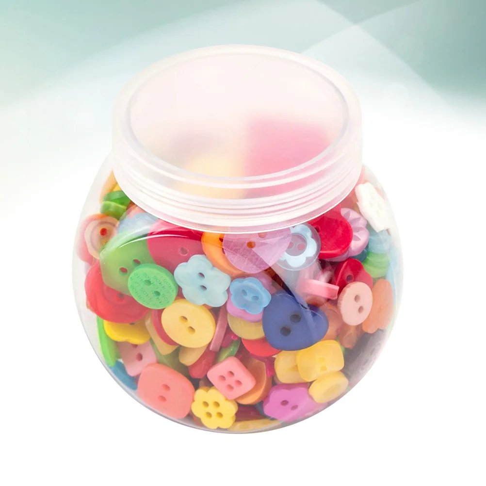 

1 Bottle Colorful Mini Tiny Buttons Resin Buttons DIY Button Handmade Materials for Sewing Crafts Making (Assorted Color)