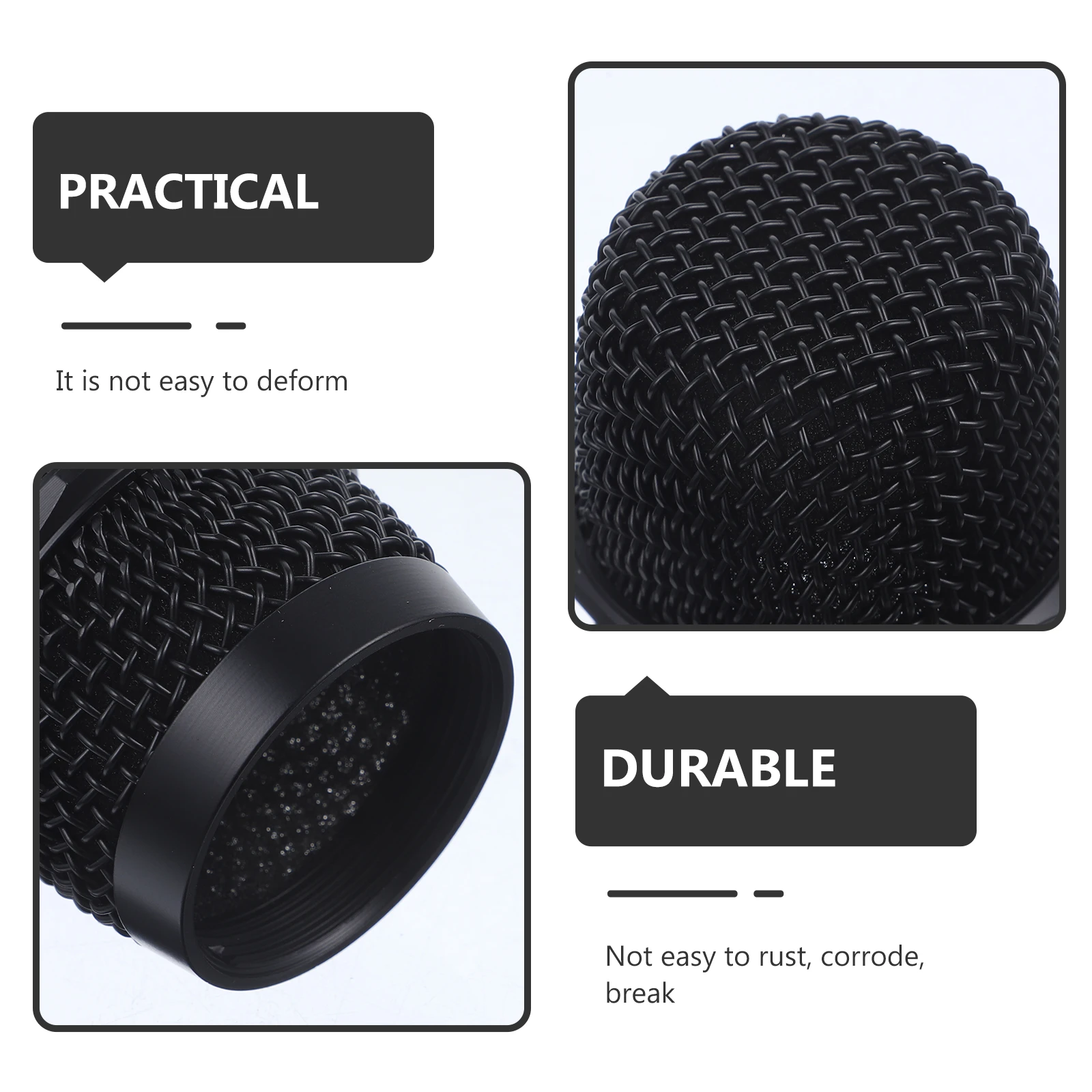 

1Pcs Heavy-Duty Microphone Ball Head Replacement Steel Microphone Grille Compatible With Wireless Mic Bs-780 Bs-790
