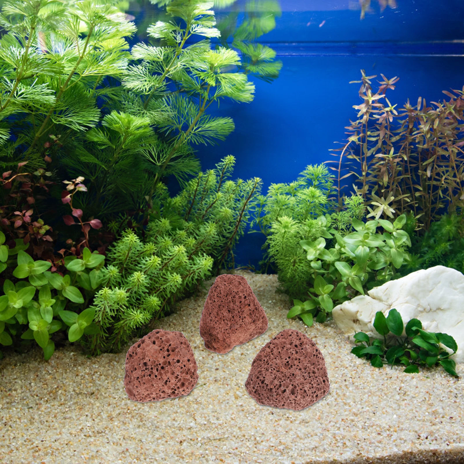 

Volcanic Rocks Lava Stone Bottom Fish Tank Decor Aquarium Filter Material Breeding Ornament Pet Supplies Water Purifier