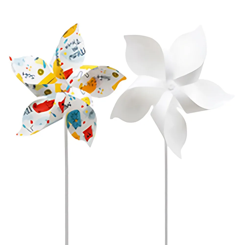 

5PCS Heat Sublimation Transfer Pinwheel DIY Windmill Craft Wind Spinners Toy Crafts DIY Dual-Sided Sublimation Printing Pinwheel