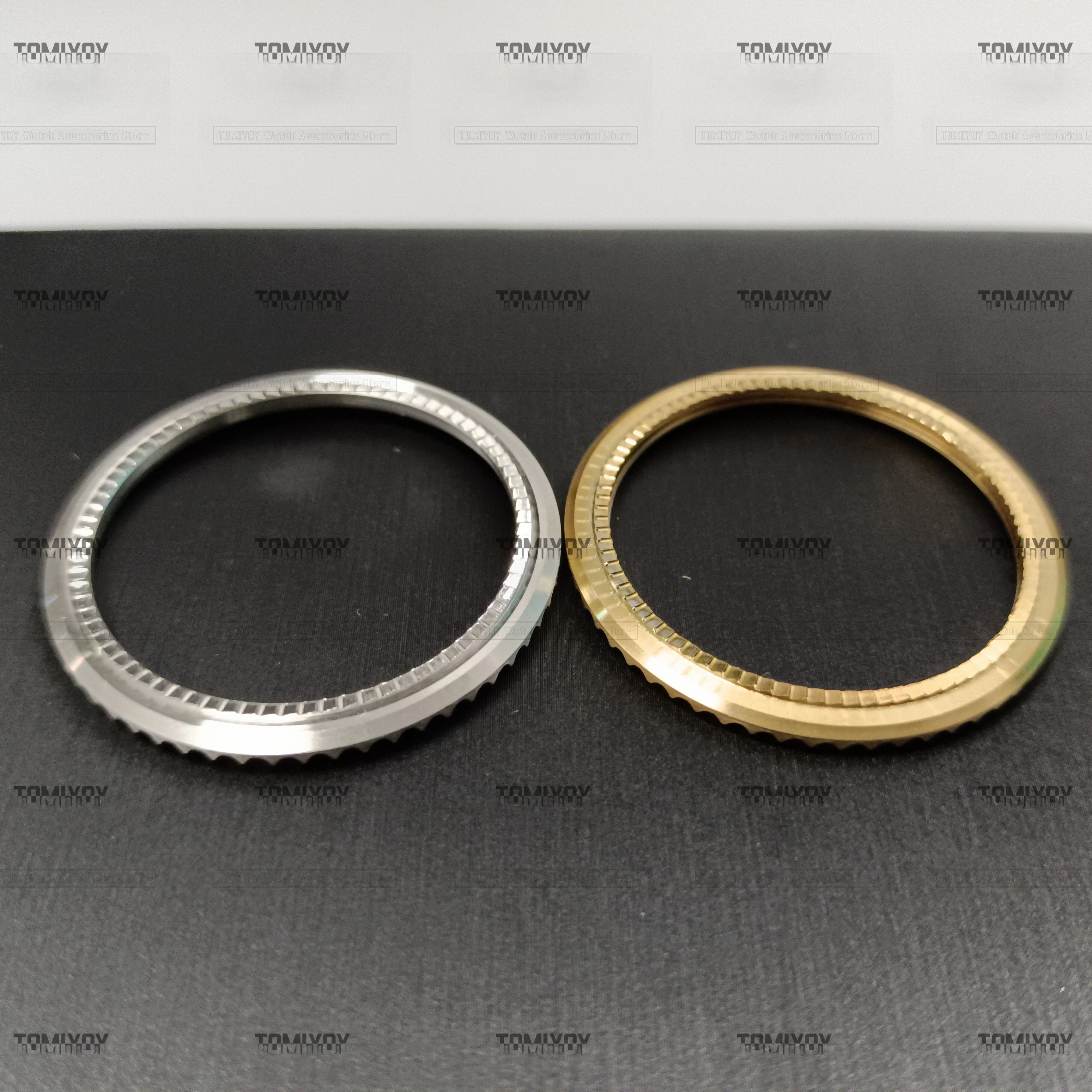 40.7MM Silver Gold Stainless Steel Unidirectional Rotating Circle Bezel Fit For RLX40mm Case SUB 116610 116613 Watch Accessories