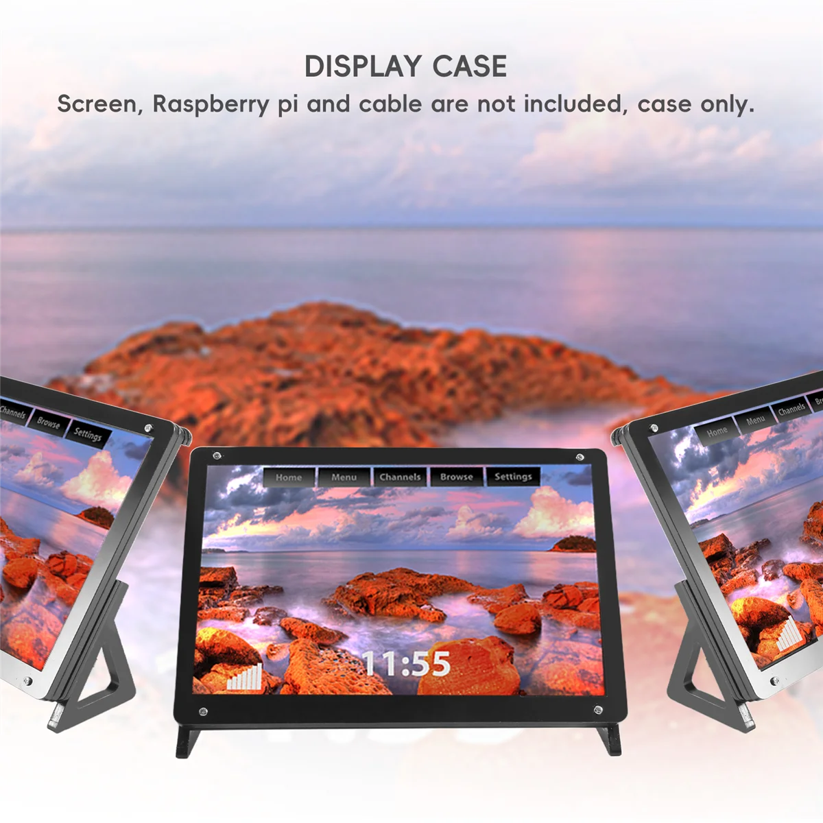 أفضل 7 بوصة Lcd أكريليك قوس حالة شاشة الاتصال حامل قوس لراسبيري Pi 3 نموذج B +