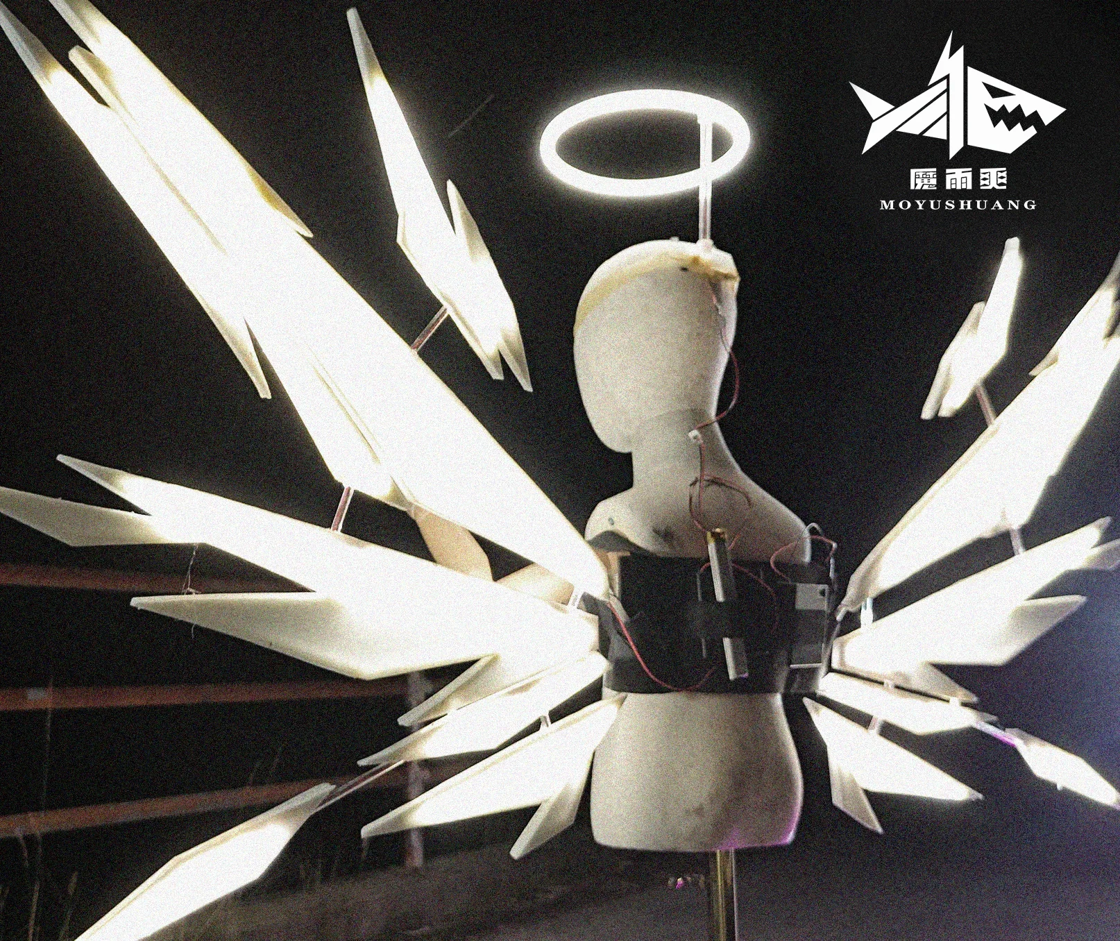 Exusiai The New Covenant Halo and Wings Can Emit Light Prop Game Arknights Cosplay for Halloween Carnival Fancy Party Events