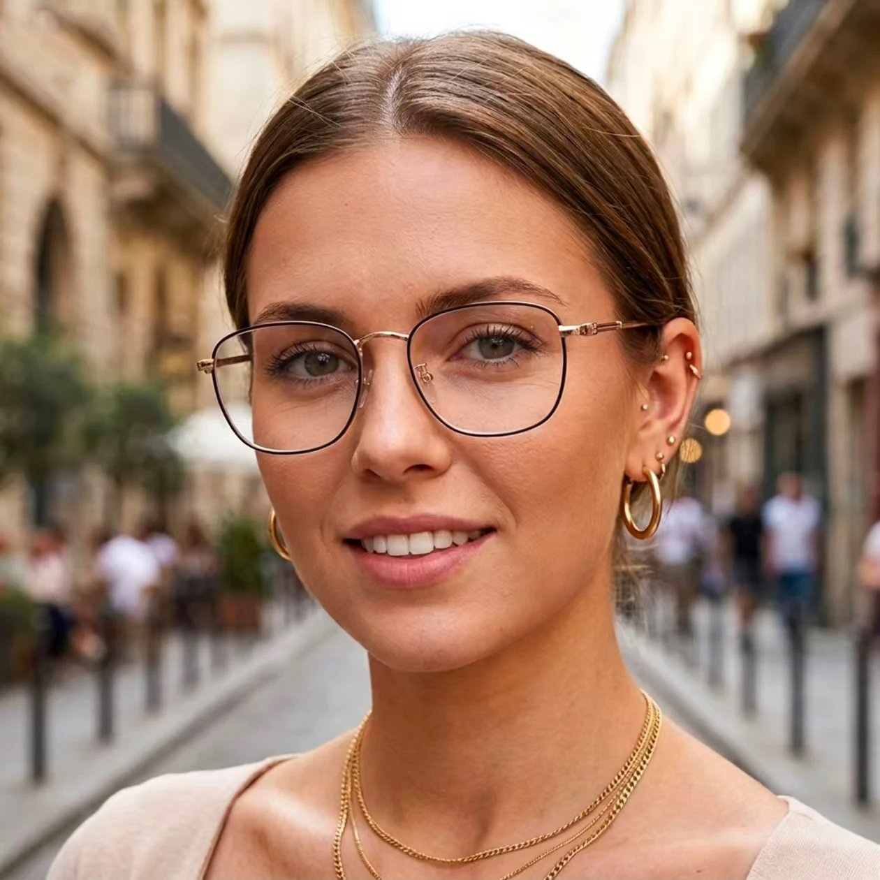 Anti-blue Light Light-sensitive Color-changing Myopia Glasses With High-definition And Fashionable Full-frame Design 2191