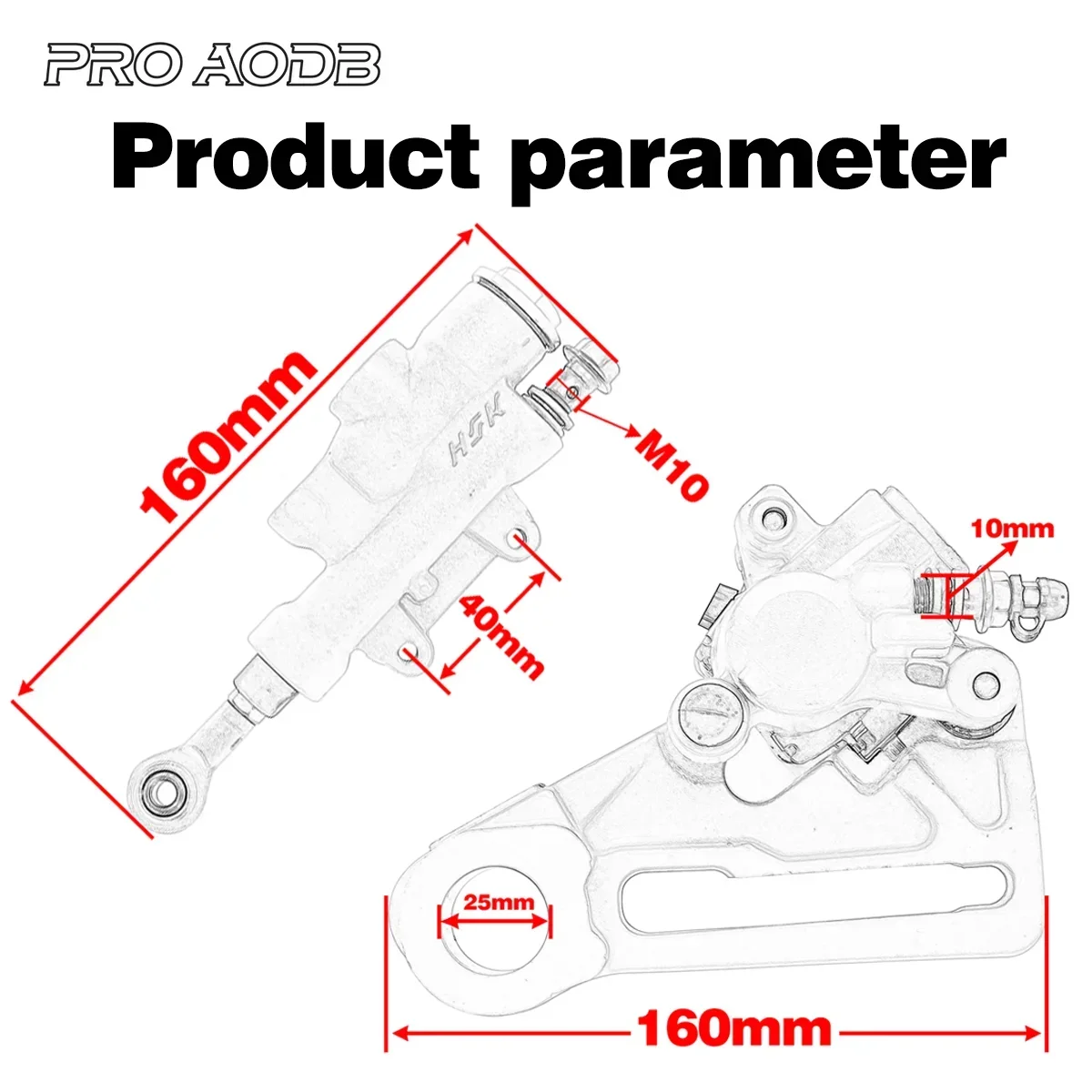 Étrier de frein arrière de moto 25mm pour KTM EXC EXC-F SX SX-F XC XC-F 125 150 250 300 350 Husqvarna David élasticité TC Endflats