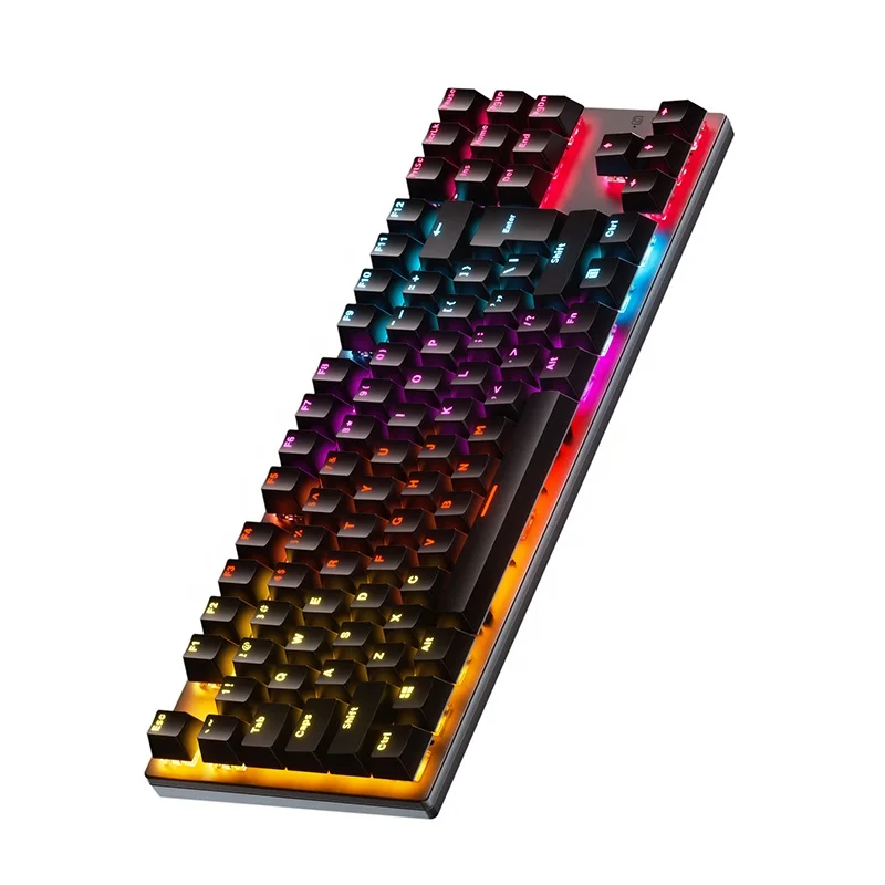 YYHC-2024 High Quality Three-Mode Chaining  Light Wireless Gaming PC Mechanical Keyboard with USB Interface Wired Keyboard