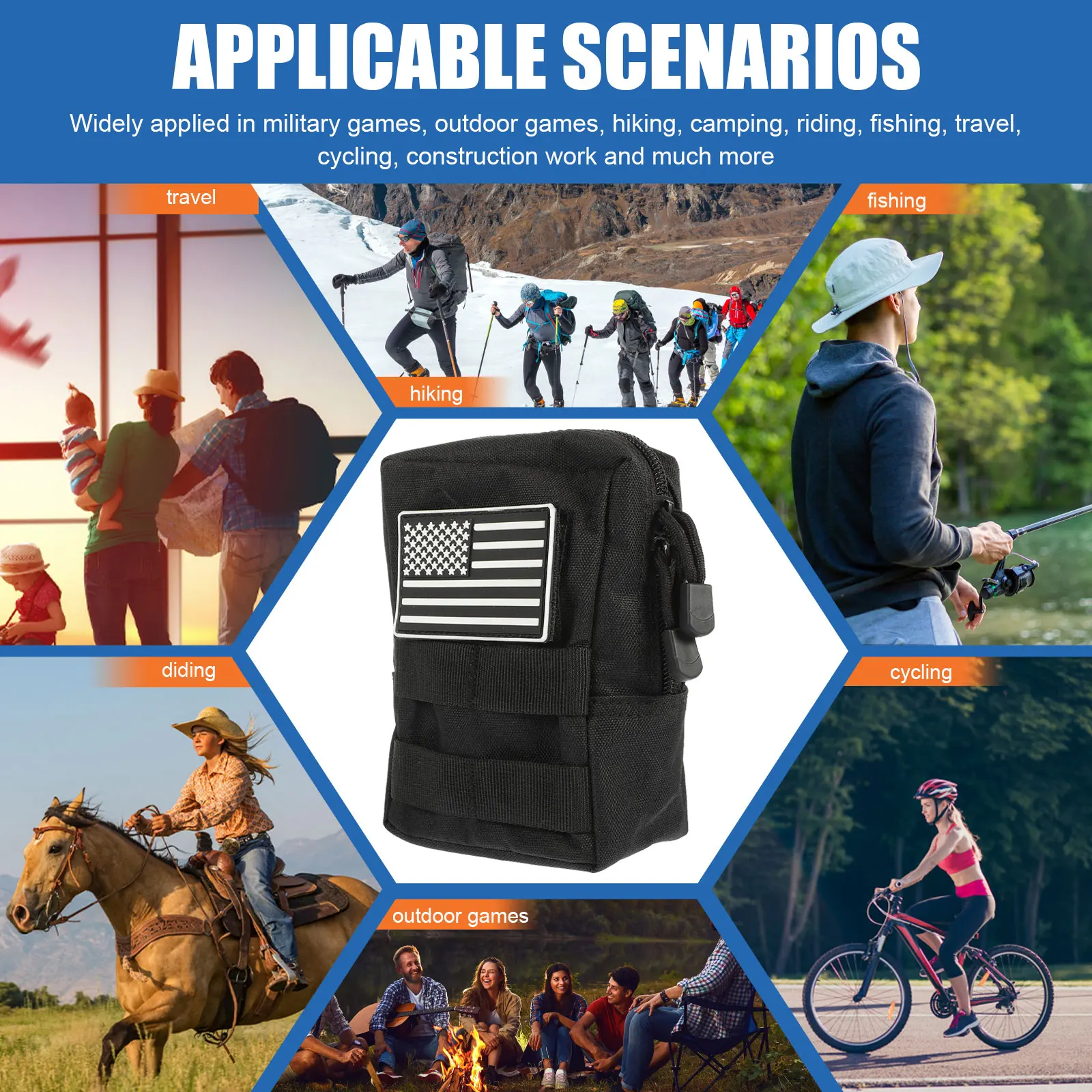 

Compact Waterproof Pouch For Hiking Camping Belt Bag Outdoor Duty Utility Pack Cell Phone Holder Waist Fanny