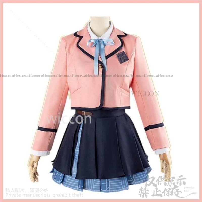 Anime Spel Gakuen Idolm @ Ster Hanami Saki Cosplay Kostuum Pruik Japan Zuid Korea Jk Uniform Jas Rok Vrouw Mooie Lolita Pak