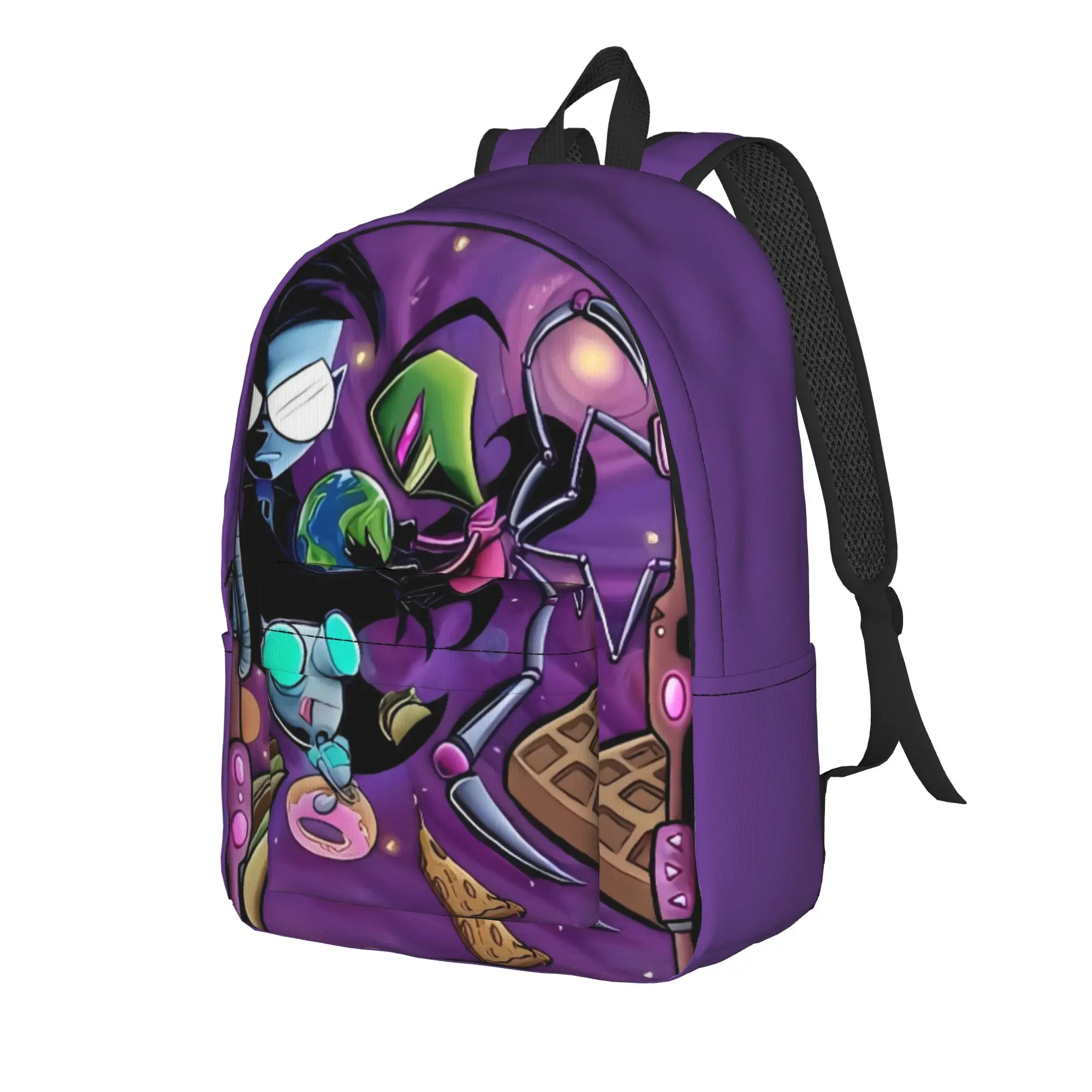 Invaders Zims Retrro Cartoon Backpack  Style Backpacks Women University Soft School Bags Colorful Rucksack