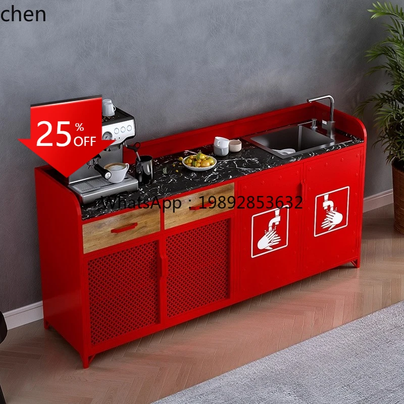 

Simple Balcony Integrated Cabinet Bar Counter Water Purifier Integrated Wash Basin Sink Office Cup Washing Sink