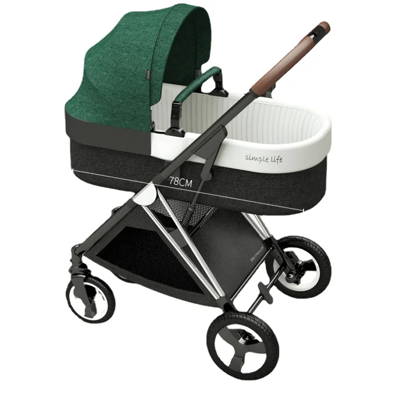 

The stroller olding two-way high view newborn children's baby trolley bed can be sitted, reclined, and folded