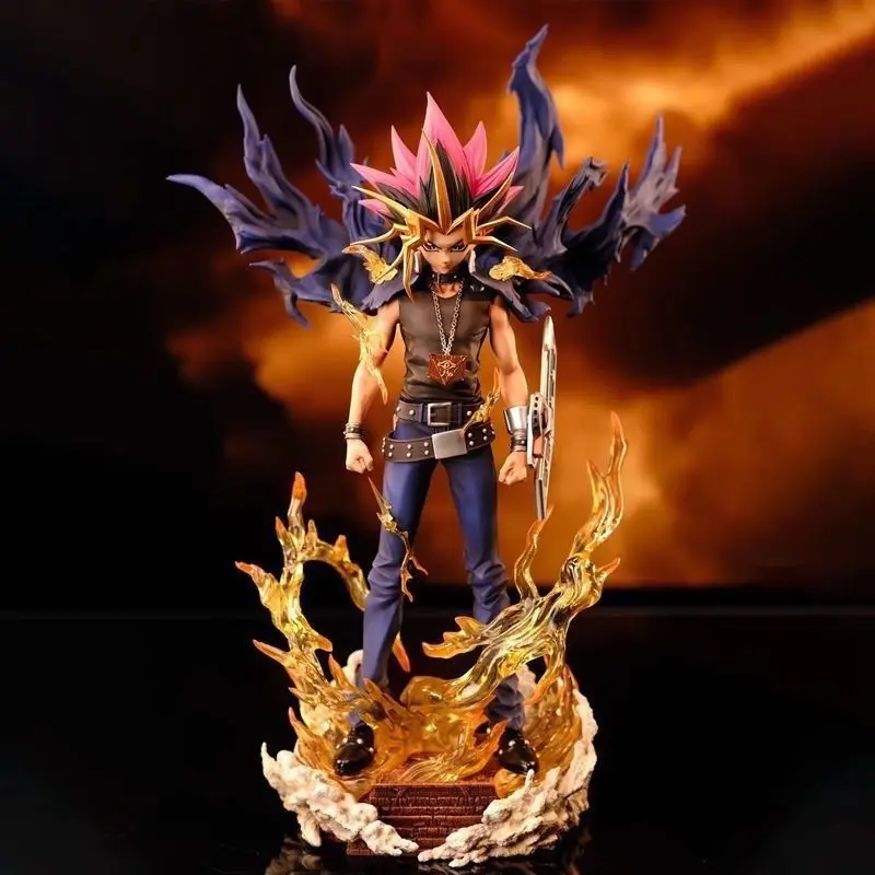 

Yu-gi-oh! Anime Yugi Muto Statue model.two head sculptures can be interchanged.Pvc GK handmade model Toy Desktop decoration gift