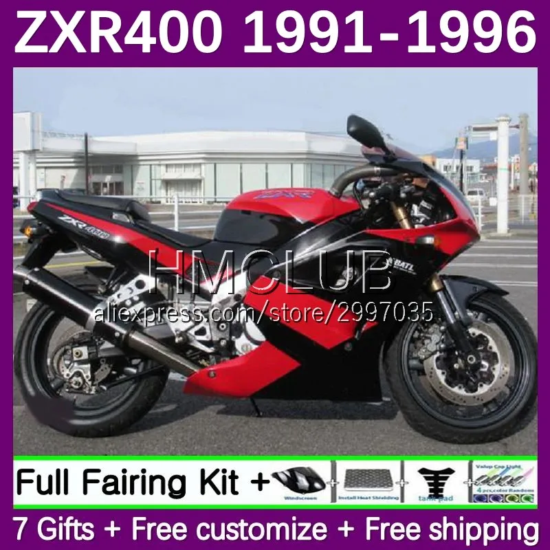 ZXR400 For KAWASAKI NINJA ZX-4R ZXR-400 ZX4R 1991 1992 1993 1994 1995 1996 red glossy 68No.14 ZXR 400 91 92 93 94 95 96 Fairing