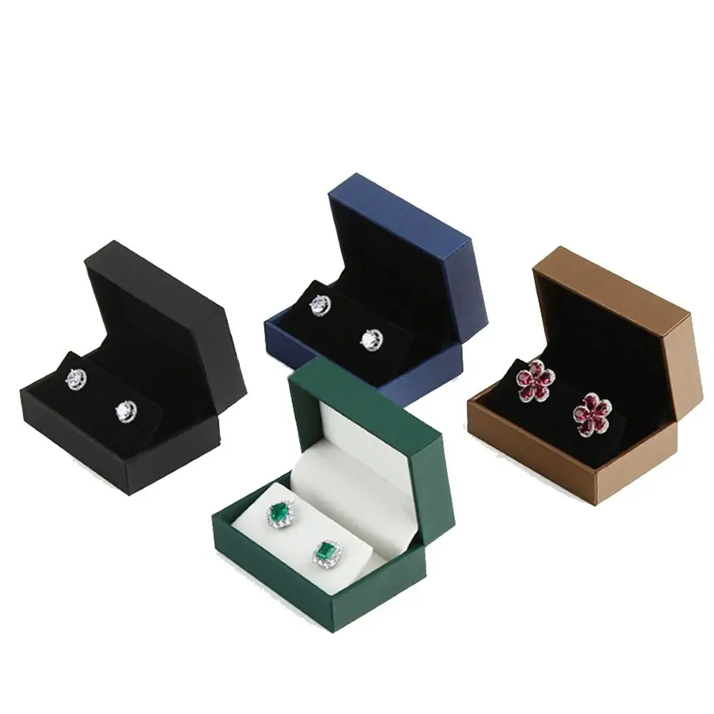 Jewelry  Gift Boxes Small Travel Jewelry Display Case Earrings Jewelry Storage Earring Packaging Box Cufflinks Storage Box