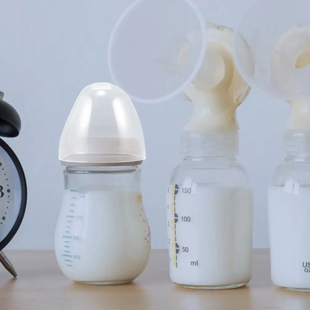 

Clear Wide Mouth Baby Bottle Cap Leak-Proof Reusable Plastic Replacement Cap for Milk Bottles Feeding Bottles Smooth Polished