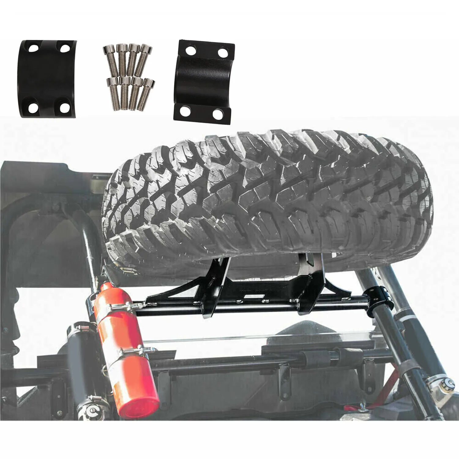 

Spare Tire Carrier Mount Rack For POLARIS RZR XP 1000 XP TURBO XP 4 1000