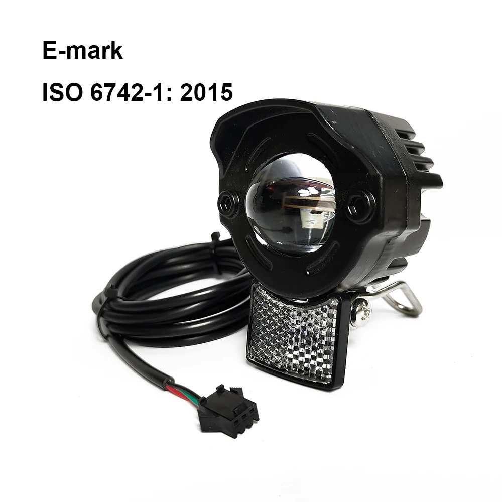 Electric bicycle headlight Horn Led 9w 12v 24v 36v 48v 52v 60v 72v 650lm 3500lux